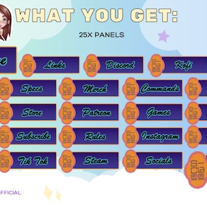 25x SKZ Pannels Korean Kpop Stray Kids Twitch 5 Star Item Logo Superbowl S Class Topline Panels for Twitch