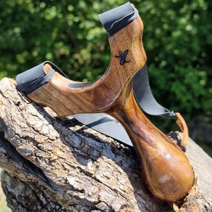 Modelo Ergo KUPA No.007, nogal Natural Fork/Ergo Slingshot/Catapult/Natty/Schlinge/Zwillen