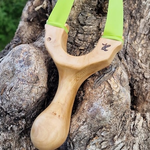 Modelo Ergo LERO, madera de hojas verdes anchas n.º 4 (Phillyrea latifolia L) Horquilla natural/Ergo Slingshot/Catapult/Natty/Schlinge/Zwillen