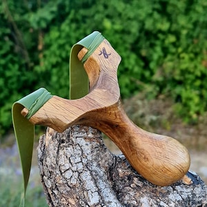 Model Ergo KUPA XXL No.1, Oak wood Natural Fork/Ergo Slingshot/Catapult/Natty/Schlinge/Zwillen