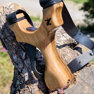 Modelo Ergo KUPA No.2, nogal Natural Fork/Ergo Slingshot/Catapult/Natty/Schlinge/Zwillen