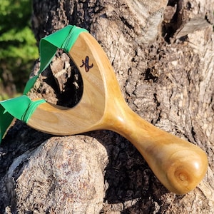 Modelo Ergo LIKA, madera de cerezo N.º 1 Horquilla natural/Ergo Slingshot/Catapult/Natty/Schlinge/Zwillen