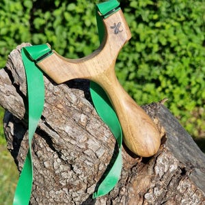 Model Ergo MIRNA, olive wood Natural Fork/Ergonomic Slingshot/Catapult/Natty/Zwillen