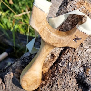 Model Ergo MIRNA, chestnut wood Natural Fork/Ergonomic Slingshot/Catapult/Natty/Zwillen