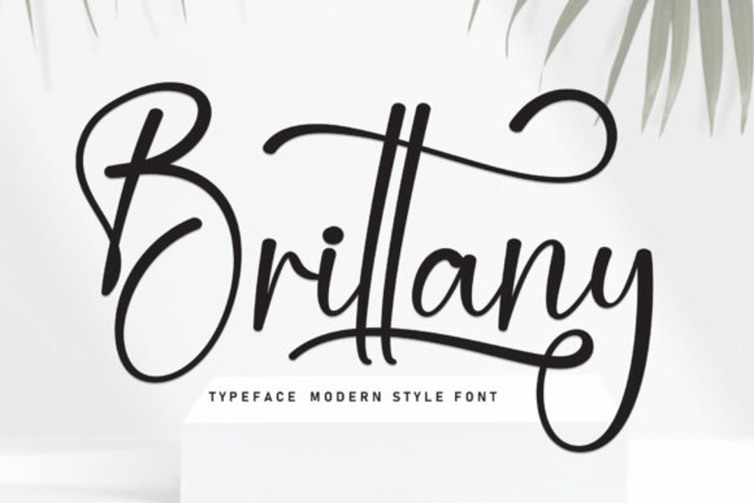 Brittany font school font modern font canva font handwritten font