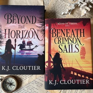 Signed Hardcovers of Beyond The Horizon (Book 1) & Beneath Crimson Sails (Book 2)