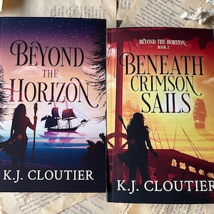 Signed Paperbacks of Beyond The Horizon (Book 1) & Beneath Crimson Sails (Book 2)
