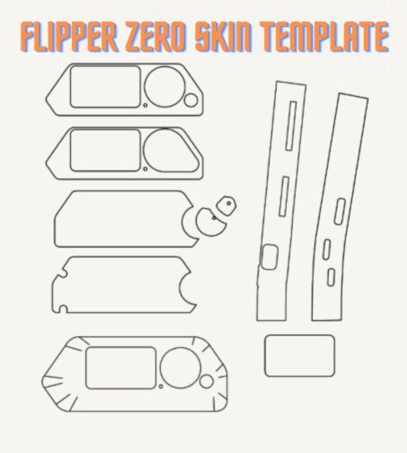 FLIPPER ZERO: Skin Template svg, Pdf, Dxf Ready to Cut - Etsy Australia