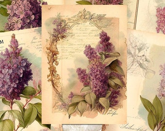Vintage Wildflowers ATC Cards, Floral Journaling Cards, Printable ...