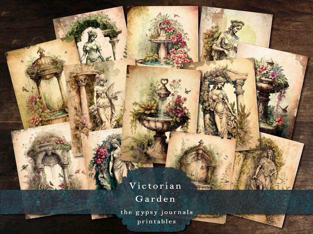 Victorian Garden Junk Journal Papers, Fairy Tale Printable Journal ...