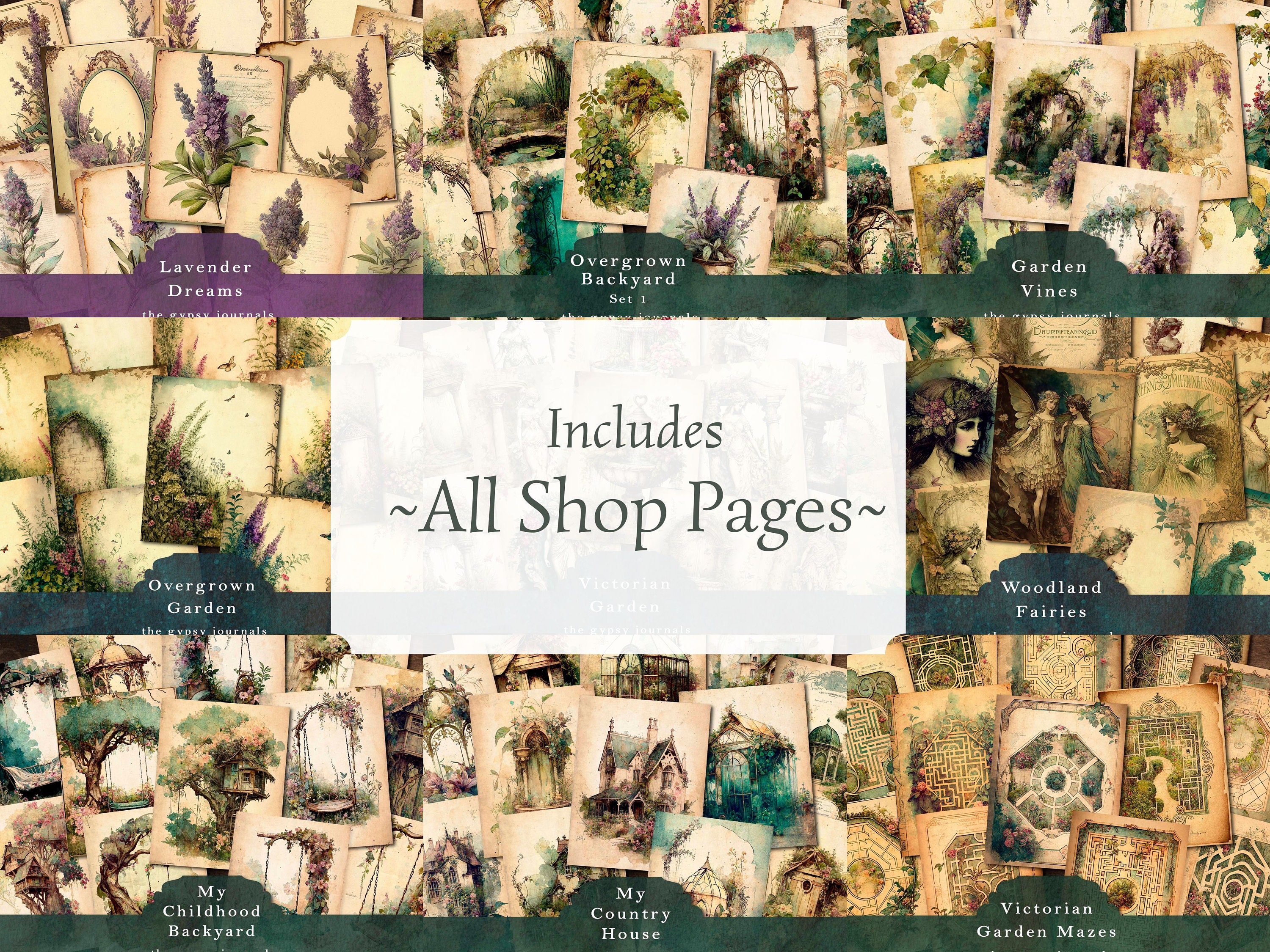 WHOLE SHOP Bundle - Printable Junk Journal Pages, Junk Journal and ...