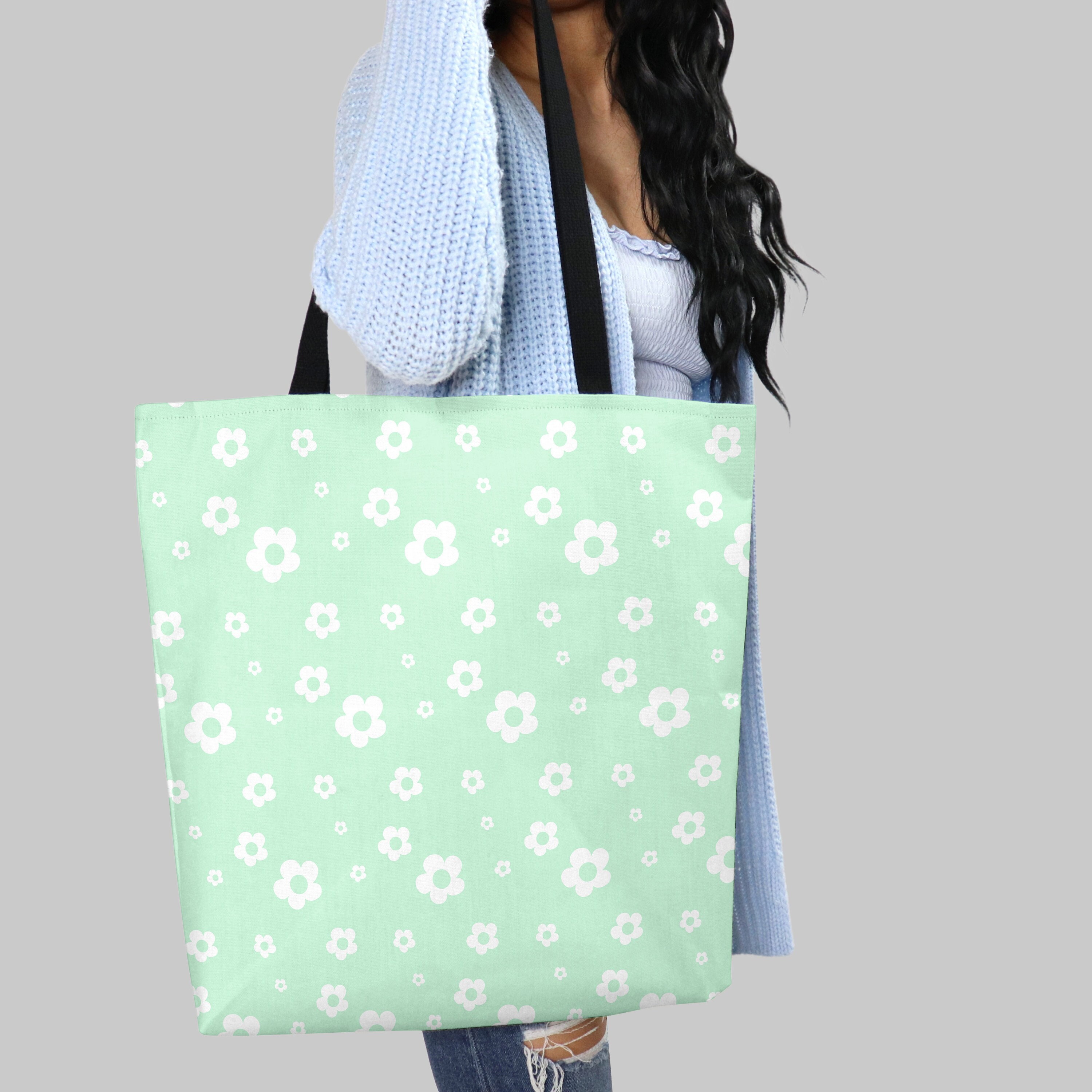 Flower Tote Bag Aesthetic Tote Bags Beach Bag Yoga Mat Bag 