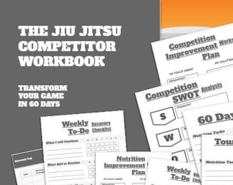 Jiu Jitsu Workbook, Planning & Progress Tracker Printable | Fitness Journal | Self Improvement | Goal Setting Guide