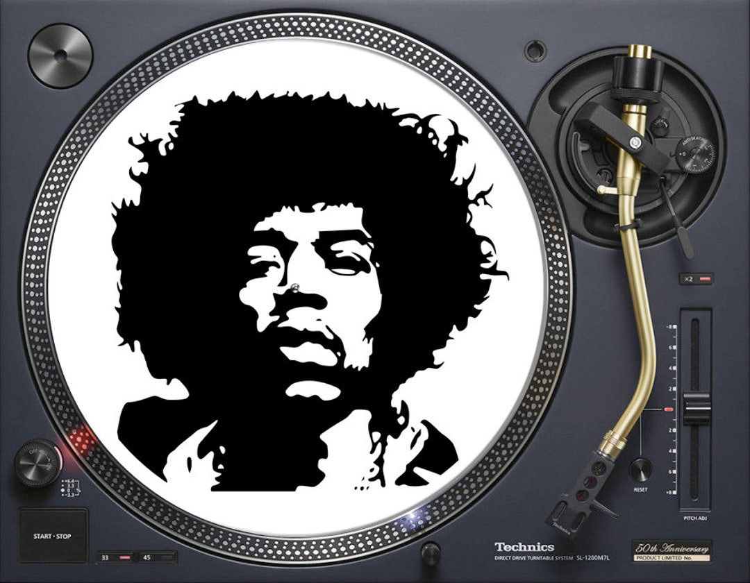 Jimi Hendrix Black and White Slipmat for Vinyl Record Deck Etsy