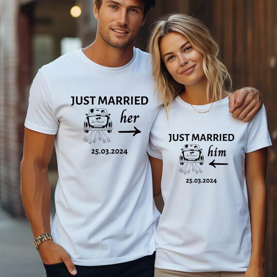 Camisetas recien casados sale