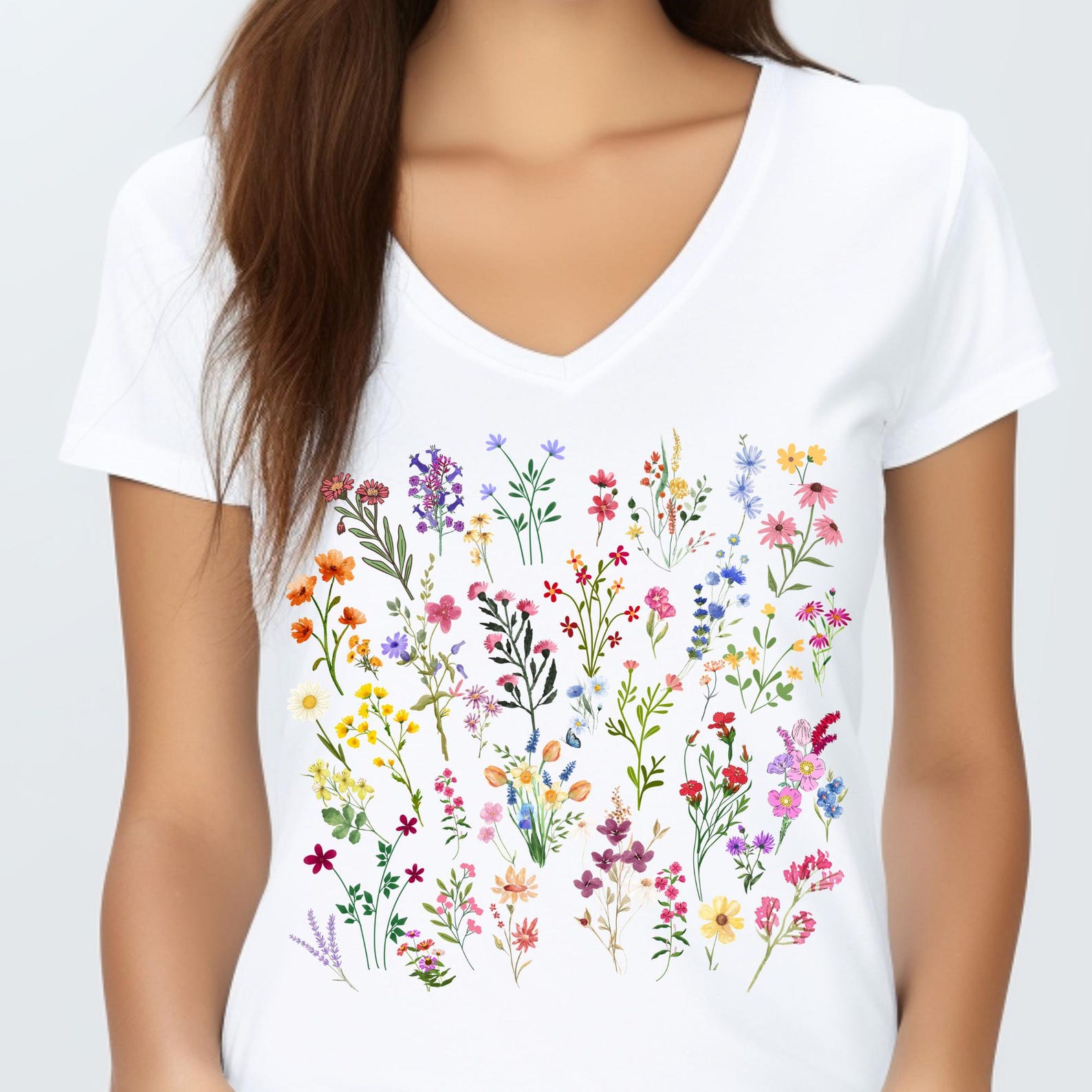 T-Shirt Vintage À Imprimé Floral