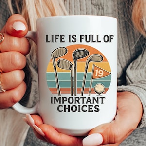 Golf 15 oz mug Funny golf mug Golfing mug Golf clubs mug Golf gifts Birthday  gift Father&#39;s day gift Gift for golf lover/golf player