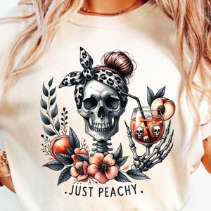 Just Peachy PNG, Just Peachy Clipart, Skelett PNG, weinendes Snarky Skelett, sarkastische png, Sublimationsdesign, PNG digitaler Download