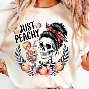 Just Peachy PNG, Just Peachy Clipart, Skelett PNG, weinendes Snarky Skelett, sarkastische png, Sublimationsdesign, PNG digitaler Download