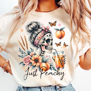 Just Peachy PNG, Just Peachy Clipart, Skelett PNG, weinendes Snarky Skelett, sarkastische png, Sublimationsdesign, PNG digitaler Download