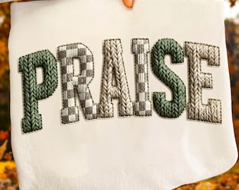 Ricamo finto Praise Camo Western Vintage PNG Retro Camo Country Distressed Varsity Checkered Christian DTF Sublimazione Finto Crochet png