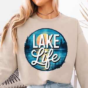 Summer Lake Life Retro Png Design, Spring Outdoors Sublimation Digital Download, Trendy Summer Lake Camping Digital Design