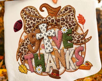 Preppy Give thanks faux yarn png, Coquette Bow Latch Hook Yarn Crochet Png, Thankful PNG, Cross Jesus png, Thanksgiving Faux Yarn Png