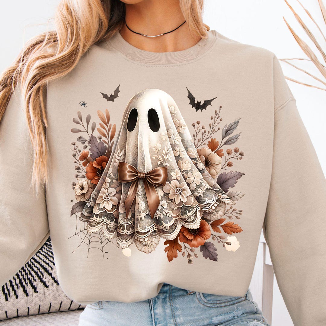 Cute Lace Ghost Png, Boo in Boojee, Halloween Boo Lace Bow Png ...