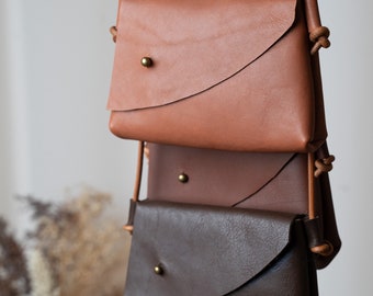 Mini leather crossbody | leather bag | Handmade leather purse | Phone pouch