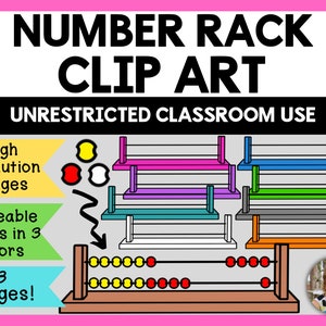 Number Rack Clipart Rekenrek Clip Art Digital Counting - Etsy Canada