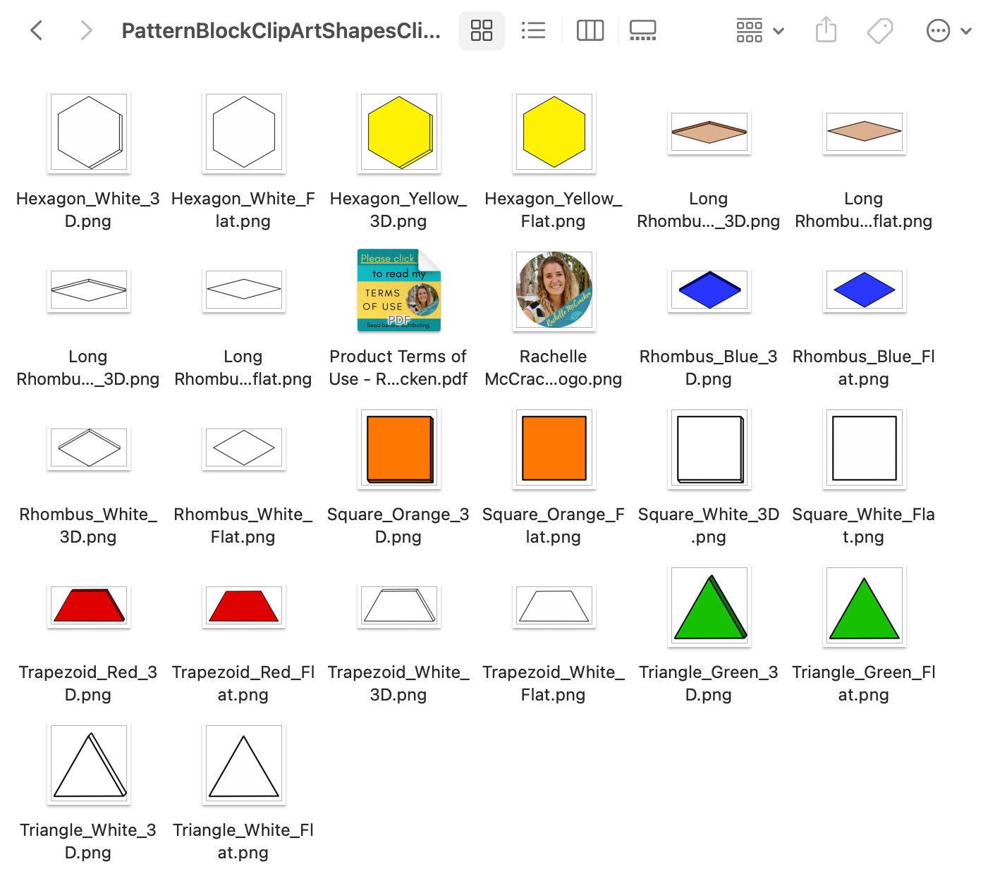 Shape Block Chart Pattern Block Clip Art, Shapes Clipart, Geometry, Math - Etsy