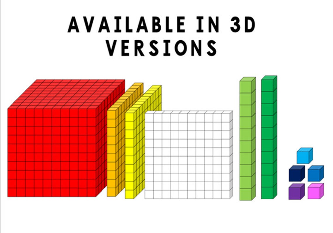 Base Ten Block Clip Art | Math Clipart | Elementary | Teaching Resource ...