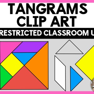 Tangrams Clip Art, Math Clipart