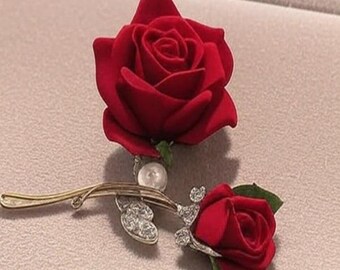 Pink Flower Brooch Elegant Floral Pin for Women
