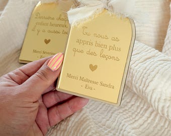 Magnet maîtresse personnalisé prénom - Cadeau fin d’année maîtresse - Fête des mères - Cadeau maman personnalisé -