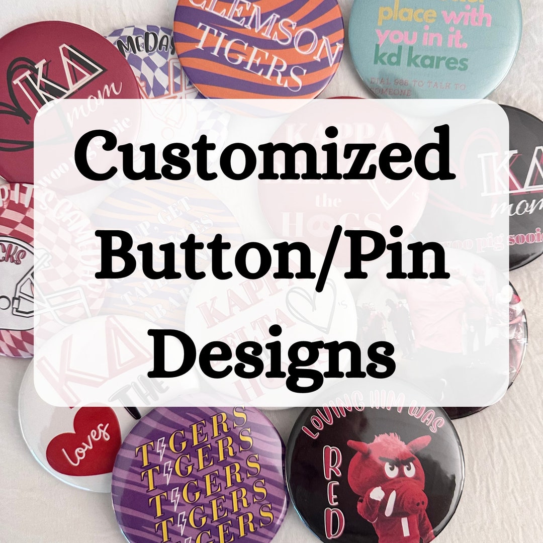 Custom Gameday Pins buttons Etsy