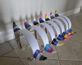 Striped Pride-Themed Horn Headbands