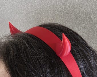 Small Red Horn Headband