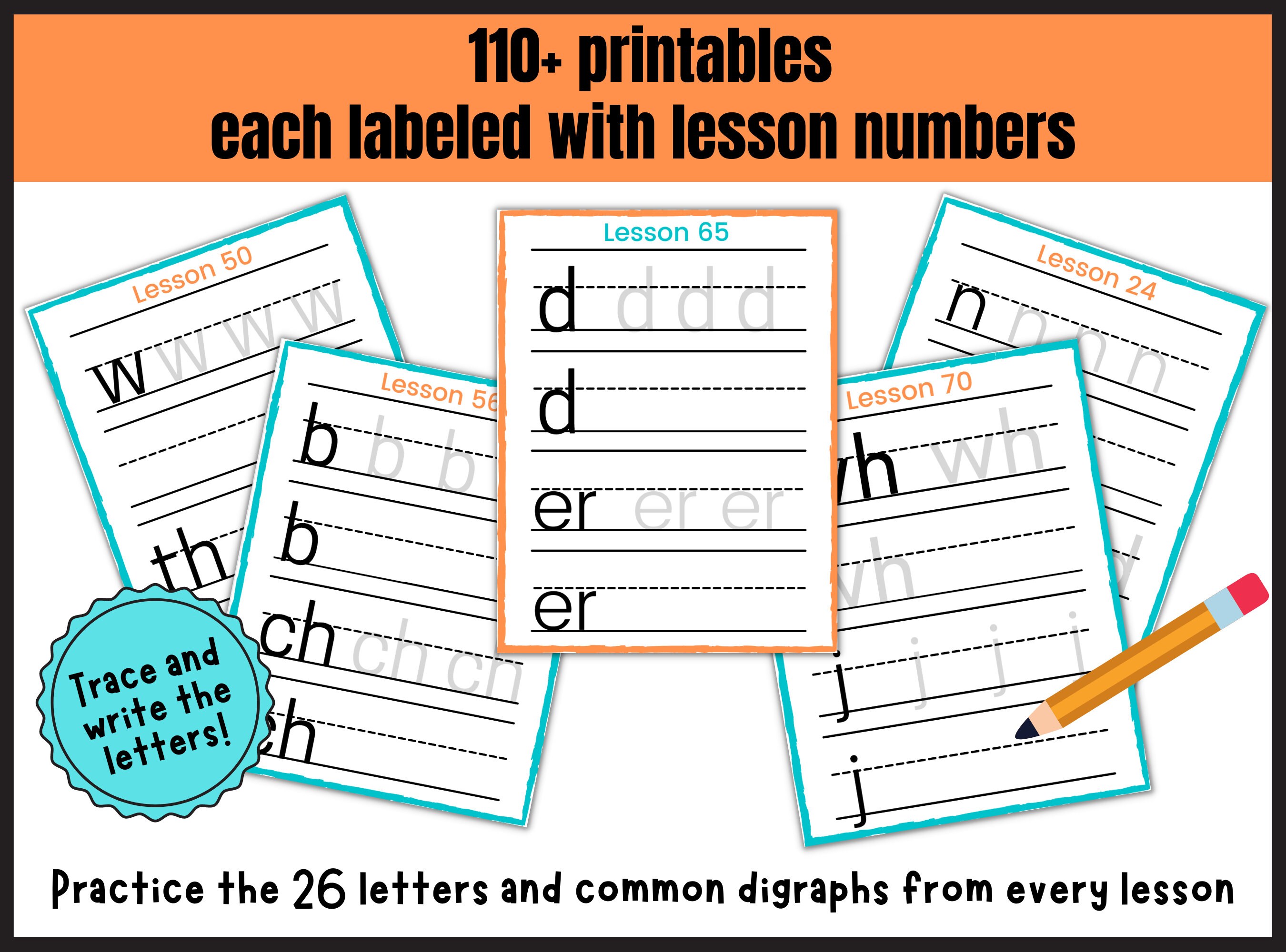 Teach Your Child to Read in 100 Easy Lessons, Handwriting Lessons 1-100 ...