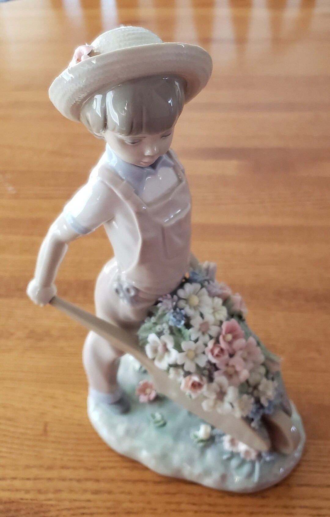 Wheelbarrow With Flowers Boy - Lladro - Etsy