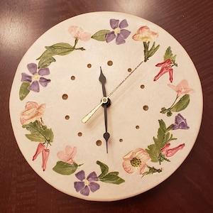 Wildflowers Clock - Salt Marsh Pottery