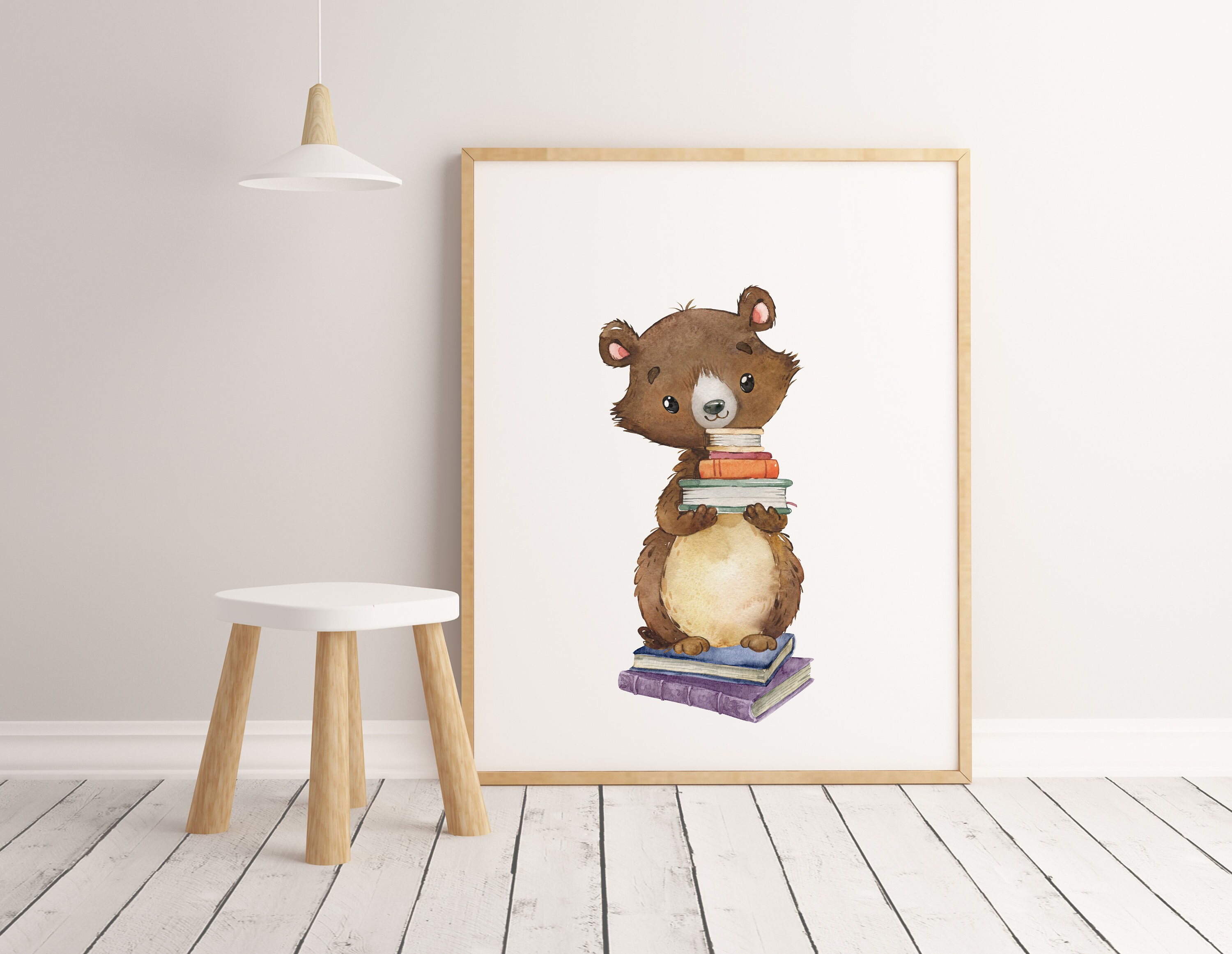 Woodland ABC and Numbers Print, Set of 6 Alphabet & Animals Nursery ...