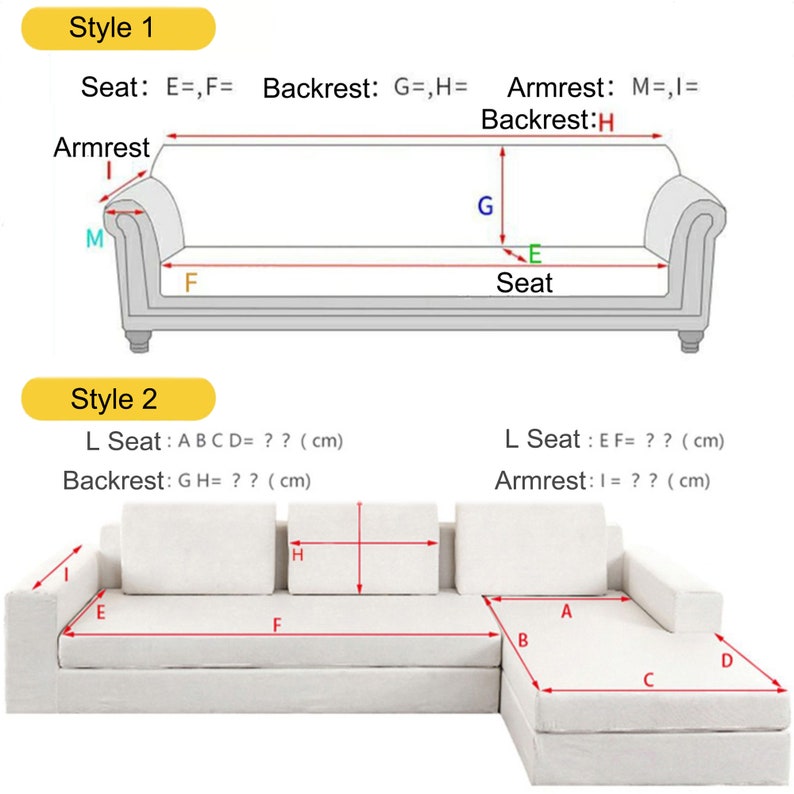 Modern Minimalism Linen Sofa Cover Solid Color Nonslip Etsy