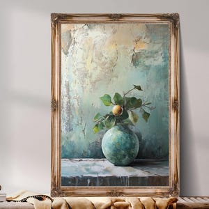 Vintage Zitronenbaum-Ölgemälde druckbare Kunst (digitaler Download)