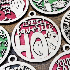 Naughty but Nice Christmas Ornaments