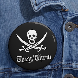 Pirate Pronouns Pin They/Them