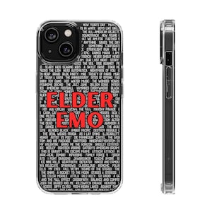 Elder Emo Band Love Clear Phone Case - Red