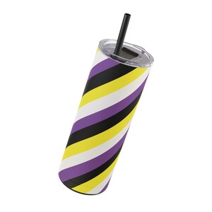 Non-Binary Pride Skinny Matte Becher, 20 Unzen