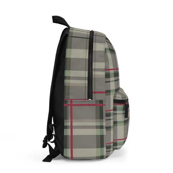 Checkered Backpack with Zipper Accents Sprayground Knit Sharks In Paris 2.0 Brown Black Check  main image 4