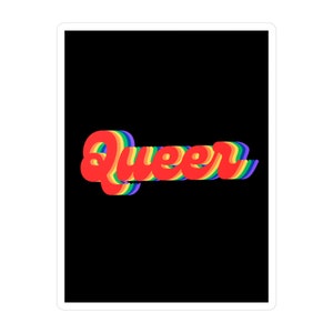 Retro Queer Kiss-Cut Vinyl Aufkleber